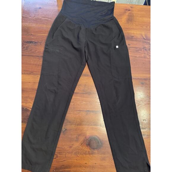 FIGS Pants - FIGS Women's Small Maternity Yola Slim Scrub Pants in Black Medical Uniform
